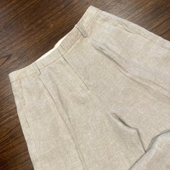 NWT J.Crew Sz 4 Wide-Leg Essential Pant Linen Lightweight High Rise Flax Beige - Picture 4 of 15